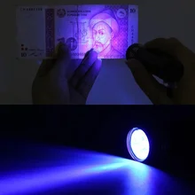 Linterna de aluminio impermeable para exteriores, lámpara Mini UV ultravioleta portátil de iluminación táctica, 9 LED, 4,5 v, 395NM