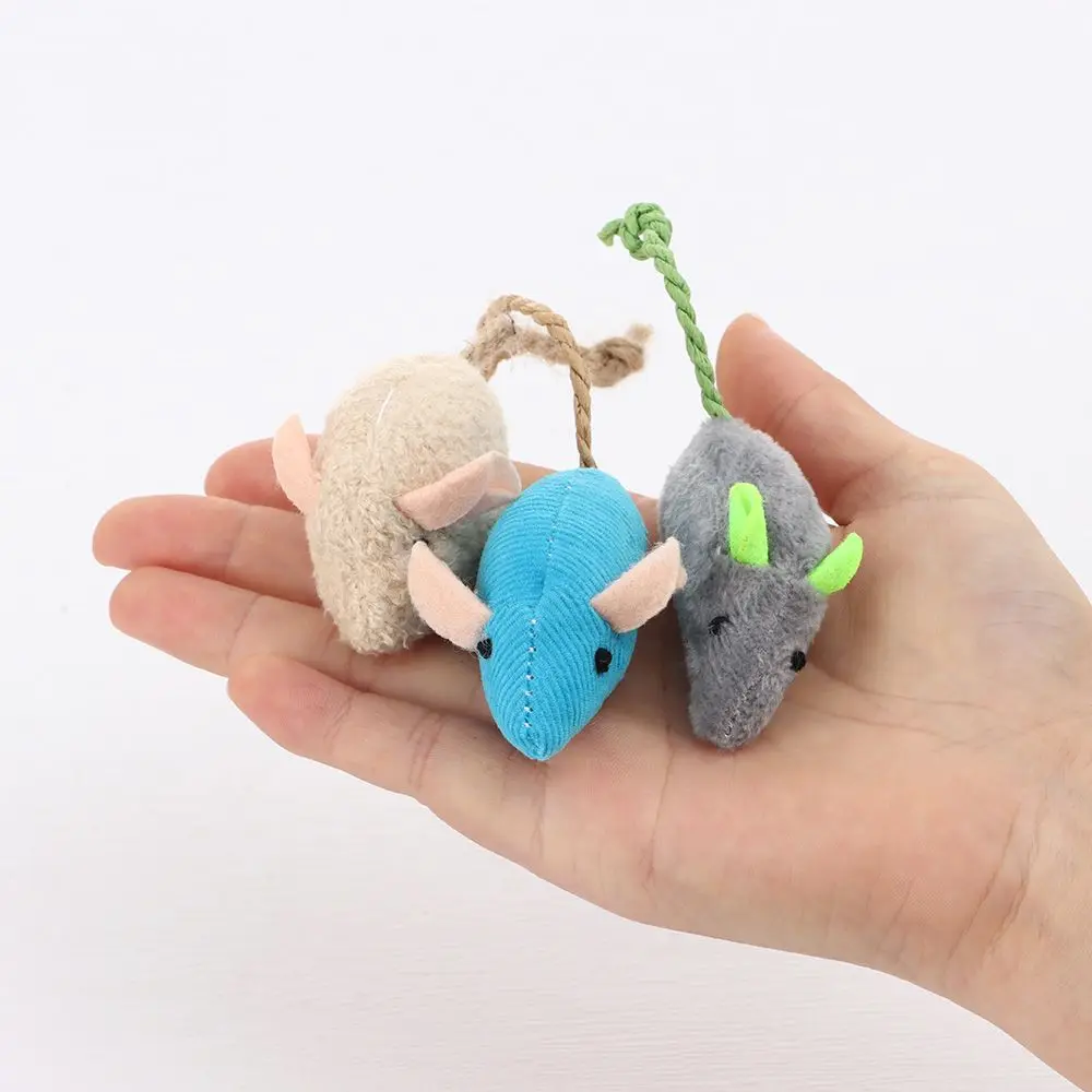 Description Picture 5 of item3pcs/lot Colorful Funny Cats Interactive Toy Plush False Mouse Pet Cat Toy Kitten Playing Pet Training Supplies
