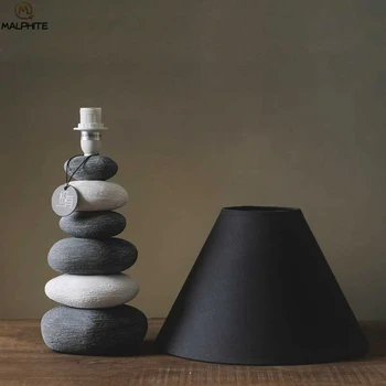 

Stone Table Lamp Living Room Table Lamps Luminaire Table Nordic Ceramic for Bedroom Bedside Home Decor Lighting Porcelain E27 AC
