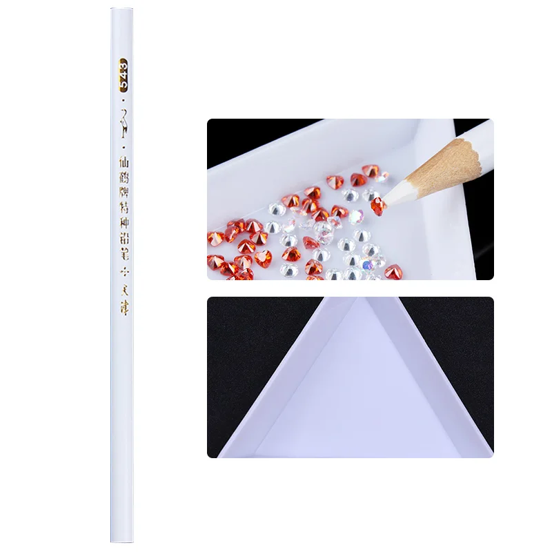 

Nail Dotting Pen Picker Wax Rhinestone Studs Pencil Palette Crystal Beads Clear Handle Nails Accessories Nail Art DIY Tools Kit