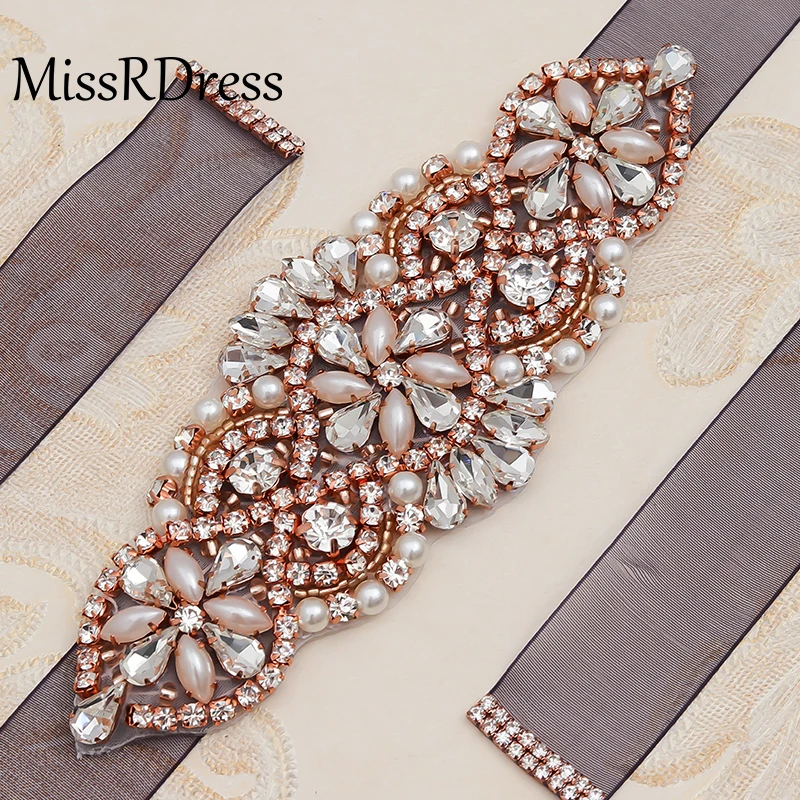 MissRDress пояс для свадьбы Стразы пояс для невесты Кристалл свадебное платье пояс для свадебного украшения Стразы со стразами JK848