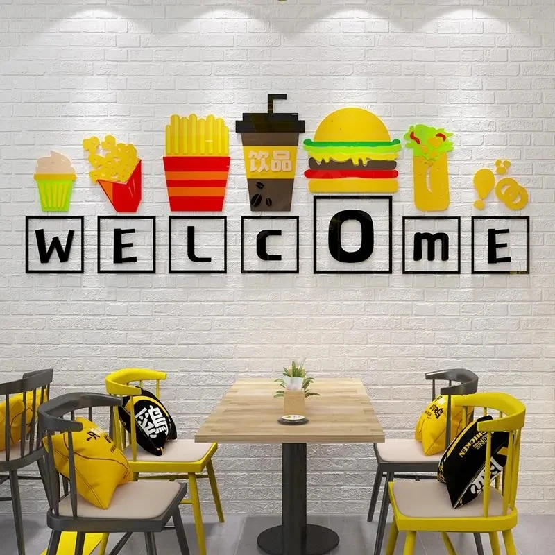 Wall Stickers Chicken Fast Food Decoration Wall Decoration Food