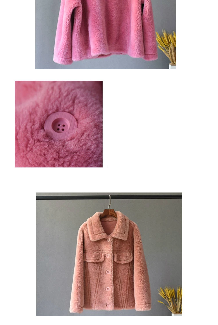 OFTBUY парка зимняя куртка Женское пальто из натурального меха тканая шерсть плюшевый флис медведь плюшевая верхняя одежда теплая уличная