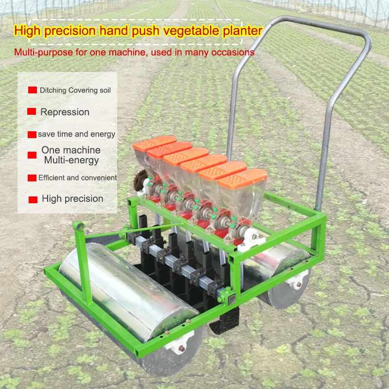 

Hand push vegetable seeder artificial small agricultural seeder cabbage green vegetable parsley precision seeding machine