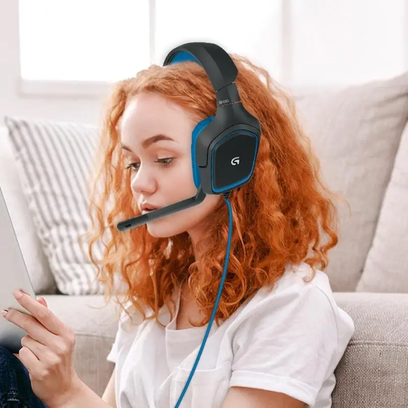 Logitech G430 USB кабель 7,1 объемное звучание регулируемые прослушивание, игра, Профессиональная игра, наушники высокого качества