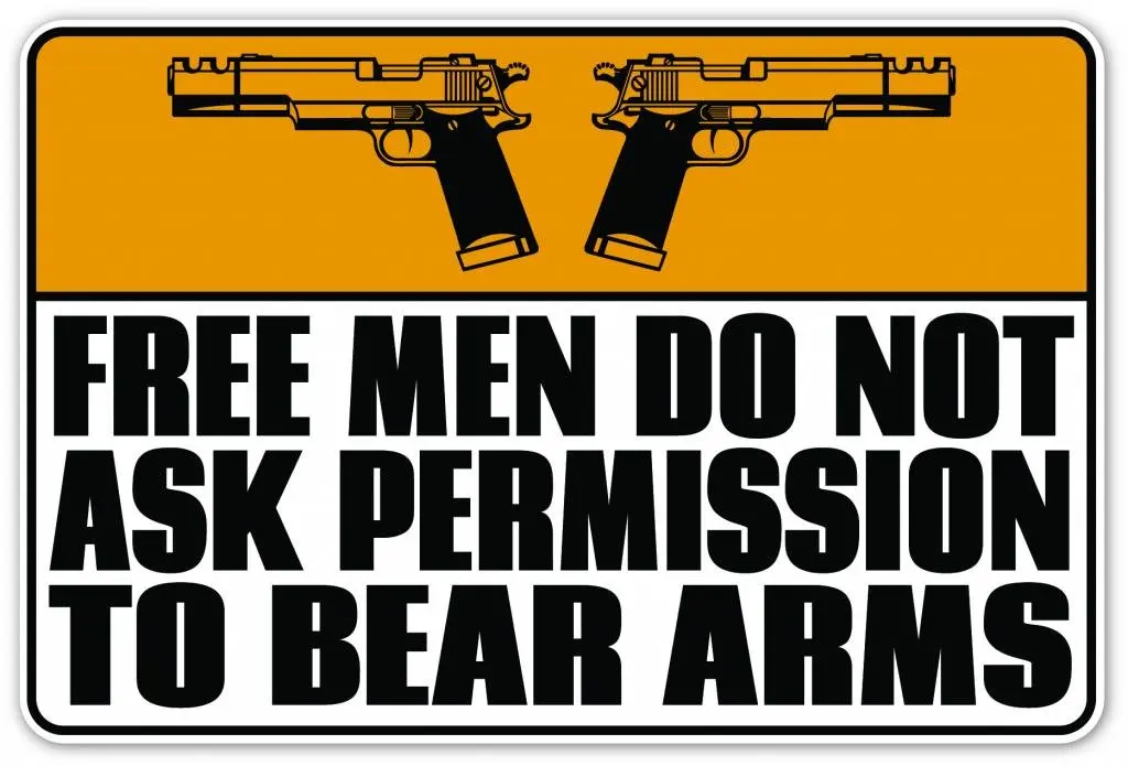 Бесплатно Мужчины Bear Arms Pro пистолет виниловая наклейка на бампер/ноутбук наклейка " дюймов X 6" дюймов