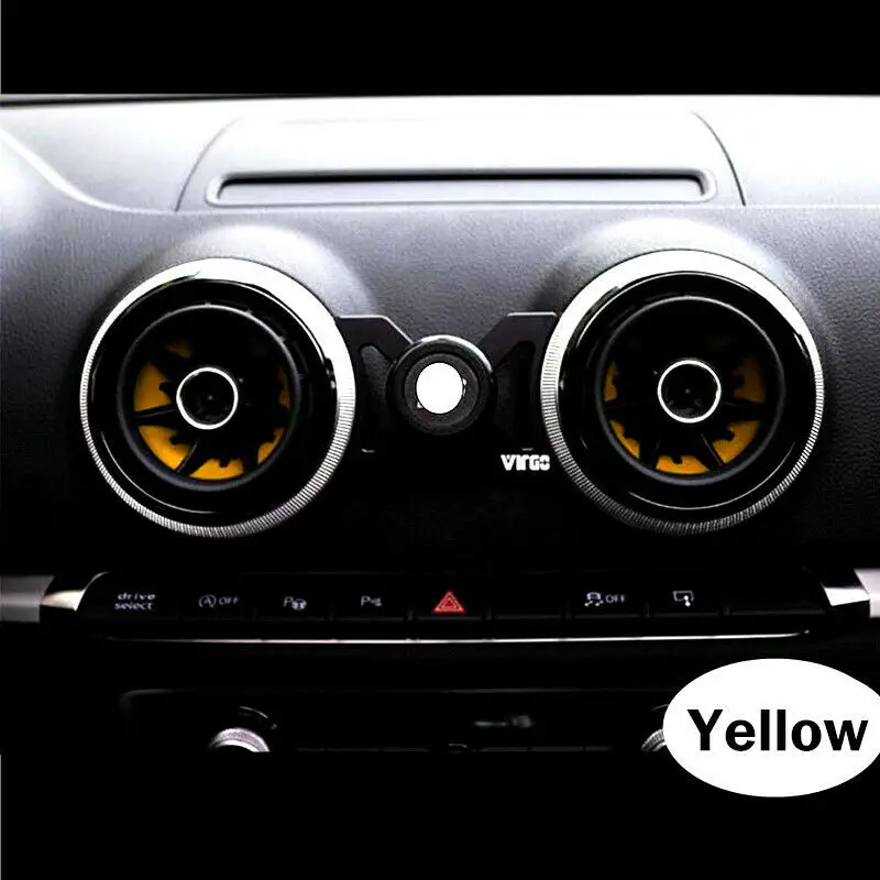 4 шт. Кондиционер AC Vent Outlet Замена Лезвия для AUDI A3 S3 8V 2013 - Название цвета: Yellow