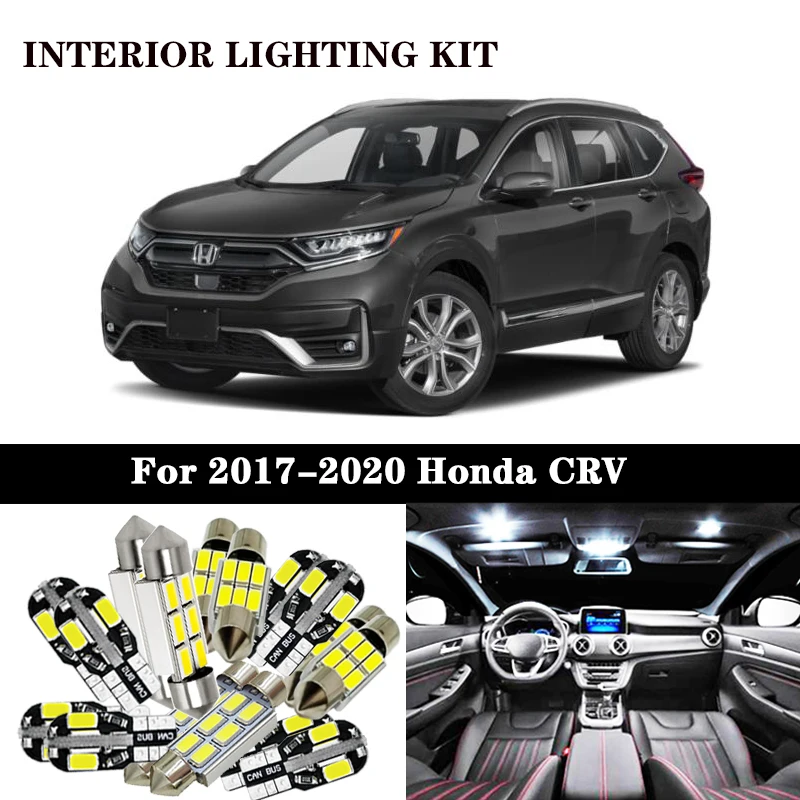 Комплект белого светодиодного освещения для салона автомобиля Canbus Honda CRV CR V 1997 2017