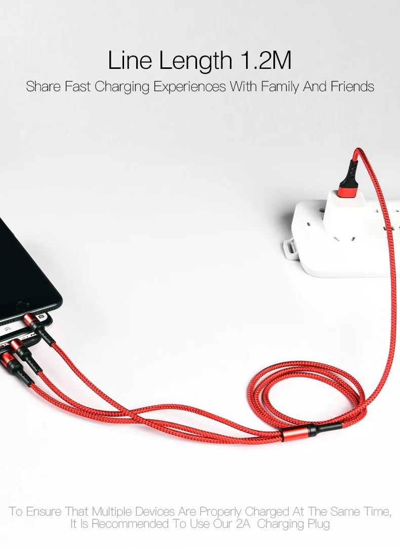 USB кабель 5A Быстрая зарядка 3 в 1 Micro usb type C кабель для зарядки samsung S9 iPhone X Мульти USb порт кабели для передачи данных для мобильных телефонов