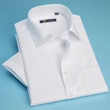 Летние рубашки с коротким рукавом и квадратным воротником в простом стиле, свободные, не железные, простые, в уходе, твил, в полоску, солидные, деловые, мужские рубашки