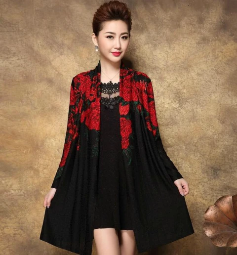 Spring Summer Women High Quality Embroidery Two Piece Dress Casual Long Sleeve Slim Women's Party Dresses Vestidos Plus Size - Цвет: 50 red