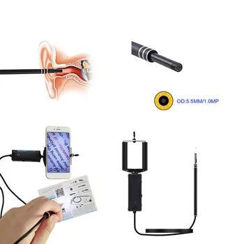 

2019 USB Endoscope Metal Real-Time Video Endoscope Portable Computers Ear Spoon Borescope for Photos Drop Shipping