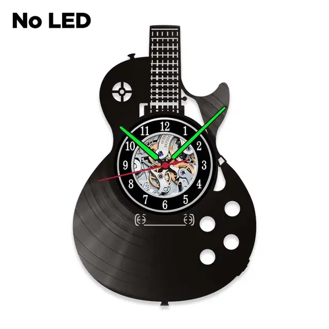 MCDFL Vinyl Record Wall Clock Modern Design Home Living Room Decoration Watch Clocks Object House Minimalist Decor Accessories W008-NO LED