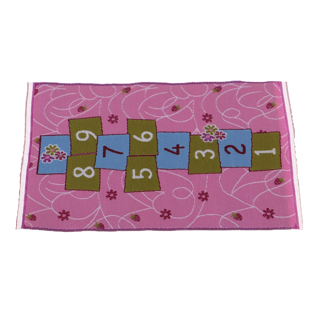 1/12 Hopscotch Carpet Area Rug for Dollhouse Sitting Room Bedroom Baby Room Decoration