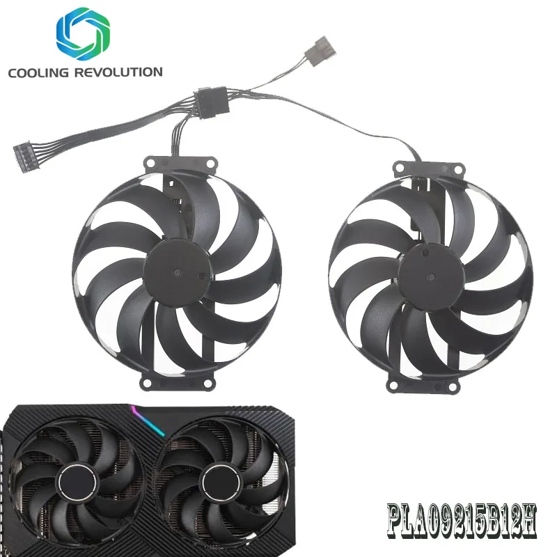 para Asus Dupla Rtx 3060 Rtx 3060 ti 8g Mini v2 Lhr fã Gráficos Fãs 87 mm Pla09215b12h Dc12v 0.55a Rtx3060 Rtx3060ti 6pingráficos