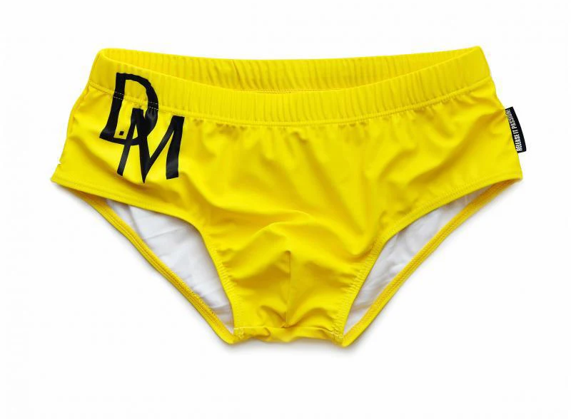 Hot New Men Swimwear Men Classical Swimming Trunks Men Beach Swimsuit Sunga Sexy Pool Swim Briefs Surfing Bathing Suits 896 - Цвет: yellow
