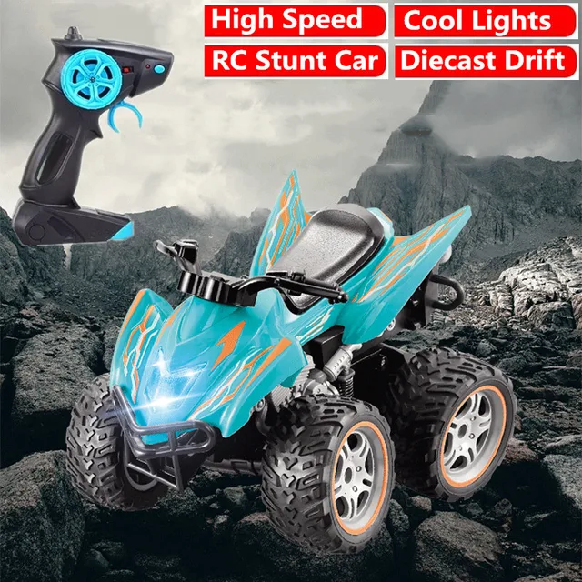 High Speed High Simulation Motorbike 2.4G 4WD RC Motorcycle Remote Control Drift Racing Car With Flash Led Lights  Stunt Vehical 1