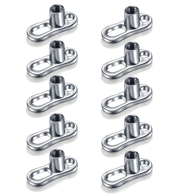 G23 Titanium Micro Dermal Piercings Set Dermal Anchor Base Skinner Diver Dermal Base Sexy Body Piercings Jewelry 14G