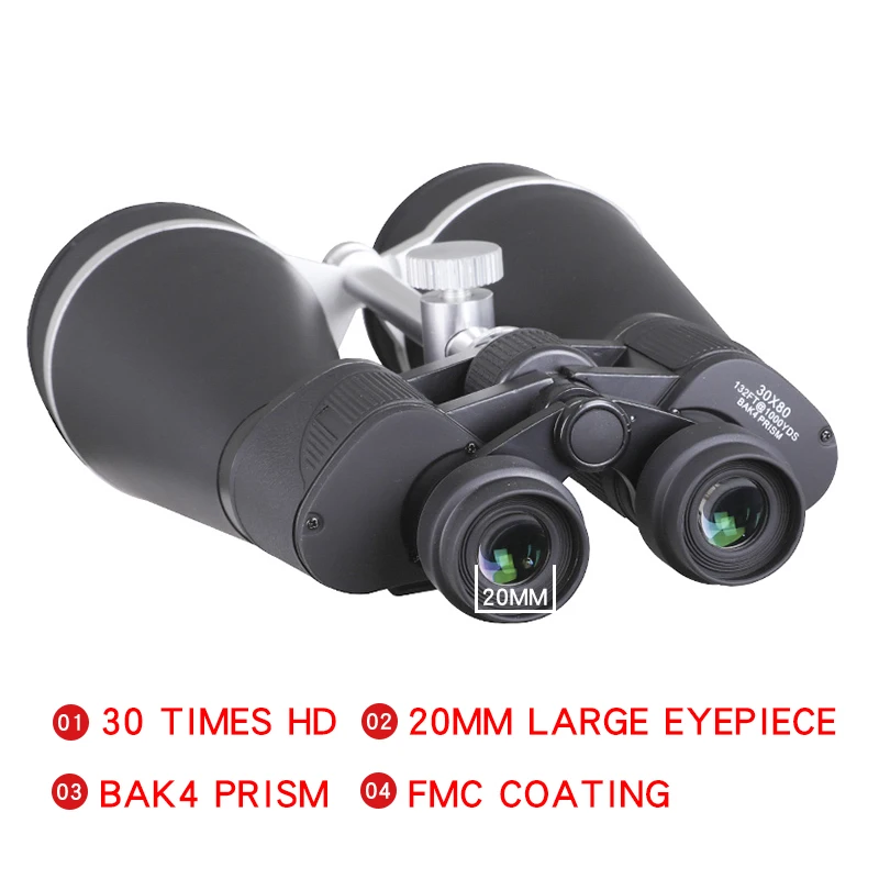 US $87.40 Scokc 30x80 Binoculars 15x70 25x70 Hd Lll Night Vision Binocular Bak4 Glass Objective Lens Outdoor Moon Bird Watching Telescope