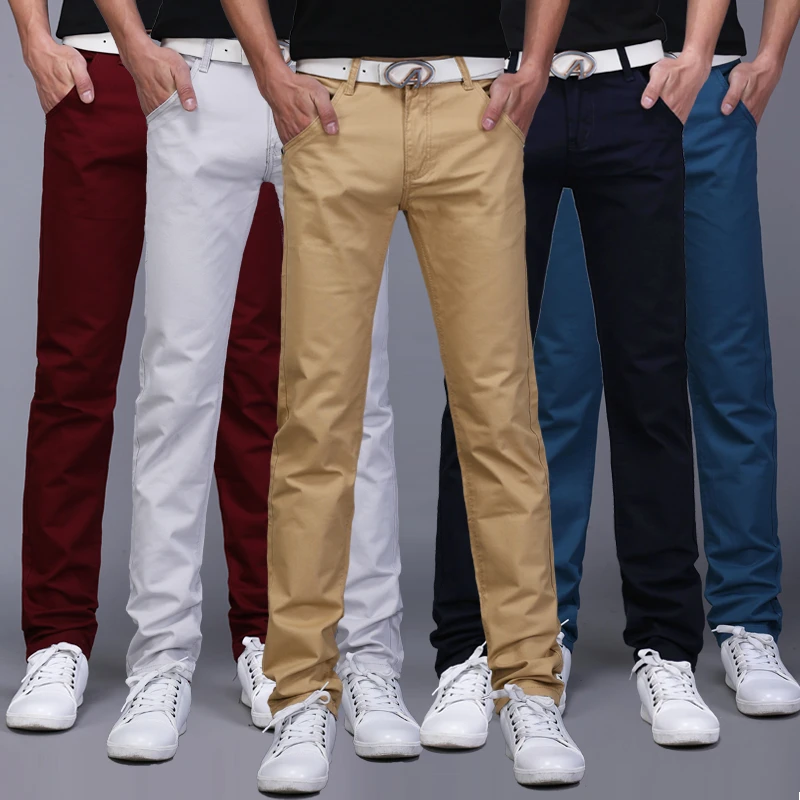 Classic 9 Color Casual Pants Men Spring summer New Business Fashion Comfortable Stretch Cotton Straigh Jeans Trousers