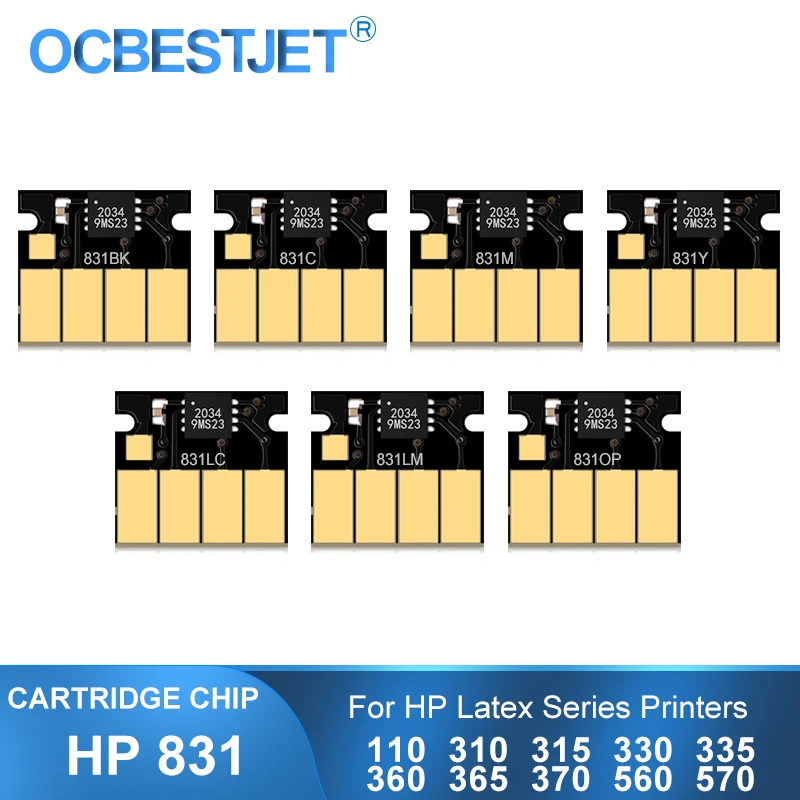 For HP 831 Ink Cartridge Chip For HP Latex 110 115 310 315 330 335 360 365  370 560 570 L360 L365 L330 Printer New Upgrade Chips