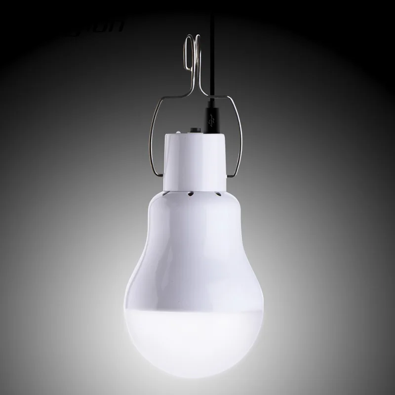 

LED Solar Light Power Energy Solaire Lamp Indoor Waterproof Panel Emergency Plastic Bulb Hook Tent Lantern Outdoor Garden Path