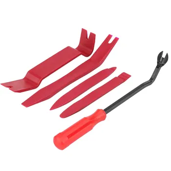 

5pcs/Set Red Plastic Repairing Tool No Trace Car Radio Door Clip Panel Trim Dash Audio Stereo Removal Installation Pry For Home