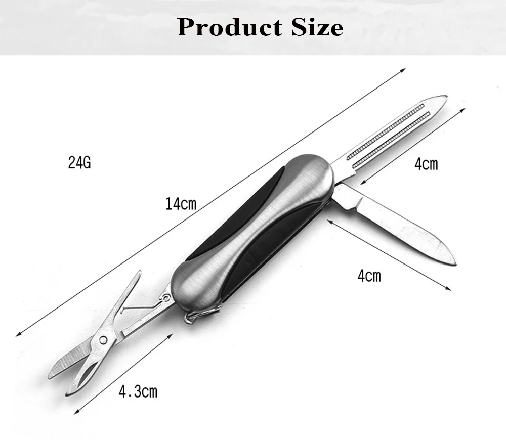 Description Picture 3 of itemMini Pocket Folding Knife Kawaii Stationery Cute Scissors Swiss Keychain Utility Knife EDC Tools Box Cutter Fixed Blade Knife