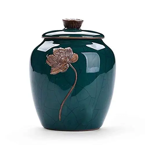 B Мемориальная урна кремация урны керамические Celadon Герметичные банки для хранения резервуары для хранения чайные горшки чайные банки - Цвет: B