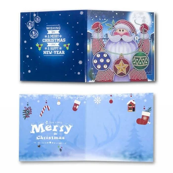 

Snowmen Diamond Painting Greeting Card Folded Warm Sweet Handmade Xmas