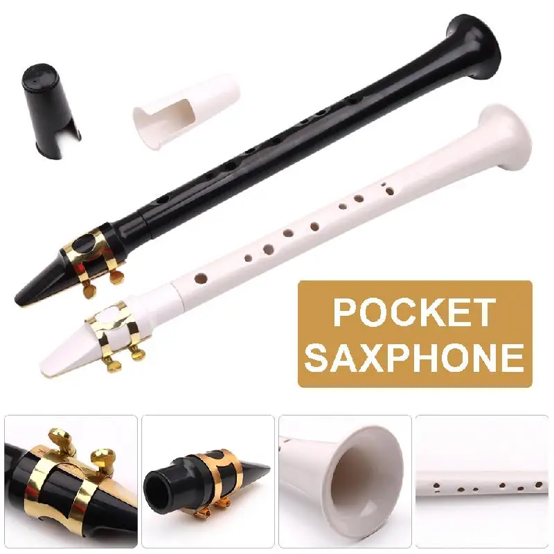 

Mini Pocket Saxophone Portable Sax plastic Sax Velvet Bag For Beginner 400*60mm Material ABS Woodwind Instrument With Carry Bag