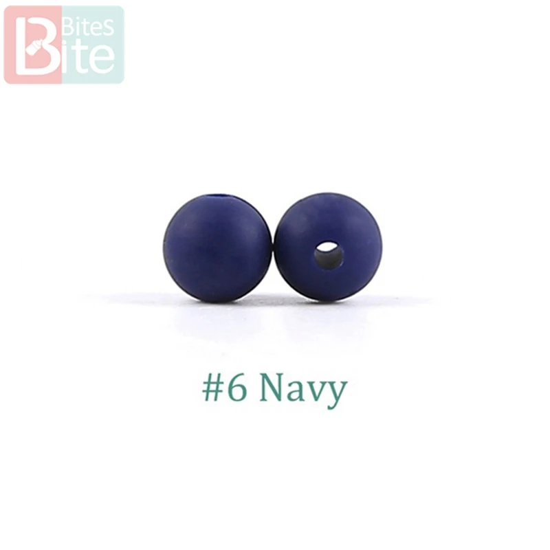 navy 9 мм, 50 шт., силиконовые бусины-перлы, детский прорезыватель, грызун, крошечная удочка, сделай сам, ювелирное изделие для кормления, ожерелье, браслет, соска, цепочка, детский прорезыватель, игрушка - Цвет: navy