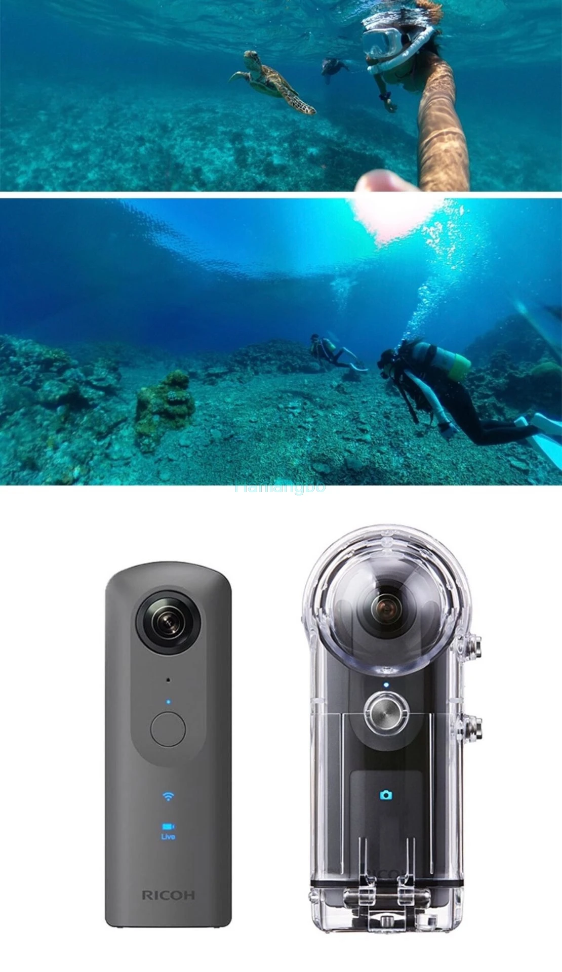 Дайвинг Корпус чехол для Ricoh Theta Sc V 360 градусов камера Серфинг Водонепроницаемый корпус коробка для Ricoh Theta S Аксессуары