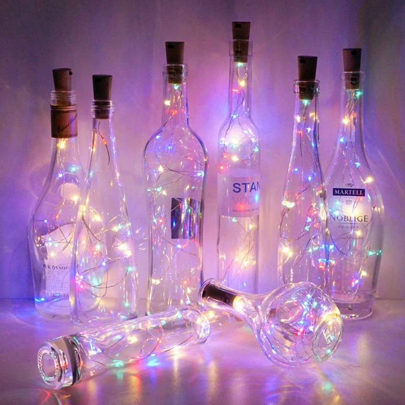 Светящаяся пробка для вина, рождественские украшения, светильник для пивной бутылки, Led кулон-украшение для рождественской елки, домашние вечерние лампы