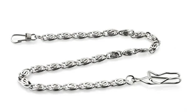 Модная мужская задняя коричневая крышка винтажная Классическая карманная коробка для часов чехол для хранения портмоне сумка с цепочкой - Цвет: silver 1