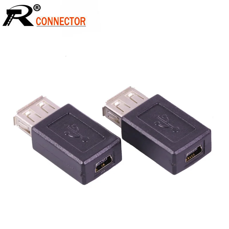 100 шт./лот USB 2 0 A Female to 5 PIN Mini коннектор адаптер конвертер Женский классический