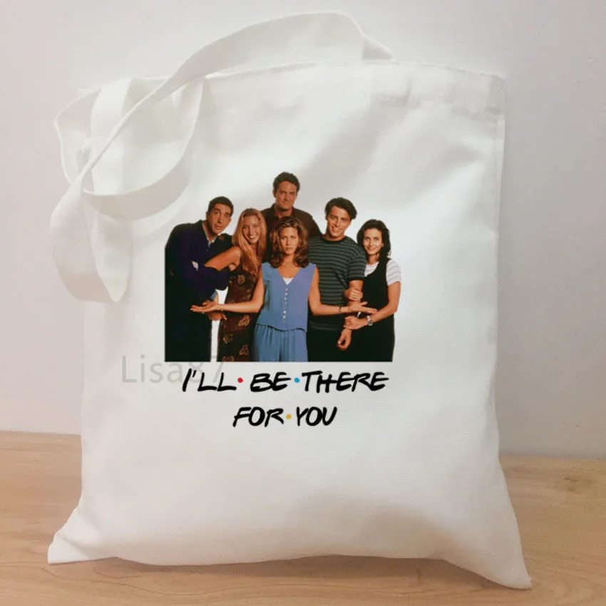 Casual shoulder large capacity simple shopping bag Friends TV Fans girls hand bag women simple package bag Tote Bag - Цвет: C16