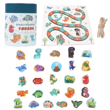 

Fruit Numbers String Cartoon Dinosaur Beads Toys Threading Rope DIY Beads Educational Toy for Kids Arts & Crafts, DIY toys