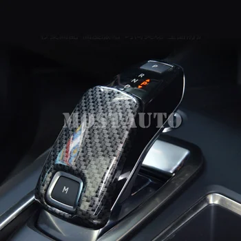 

ABS Carbon Fiber Car Gear Shift Knob Decorate Trim For Peugeot 3008 GT 3008 Access Active Allure 5008 5008 GT 2017-2018 1pcs