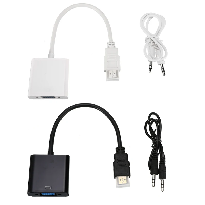 Адаптер hdmi-vga Мужской конвертер с разъемом адаптер 1080P цифровой аналоговый видео аудио для ПК ноутбук планшет HDTV высокое качество