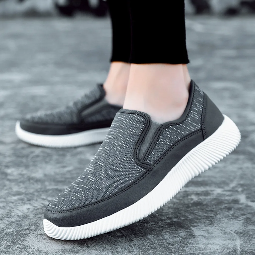 KANCOLLE Fashion Men Outdoor One-Legged Lazy Breathable Shoes Comfortable Soft Sneakers Athletic Tourist Shoes Leisure Shoes1217