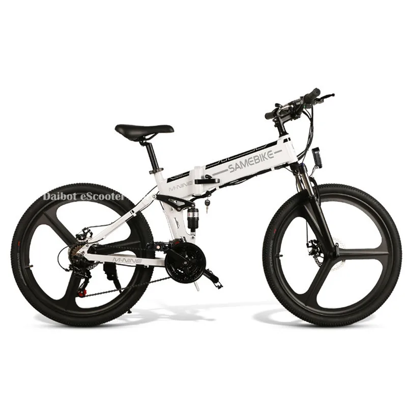 Samebike LO26 Электрический складной велосипед, два колеса, электрические велосипеды, электрические скутеры для взрослых с масляной подвеской - Цвет: White