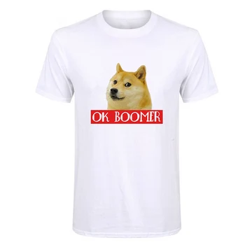 

Shortly OKAY Boomer Corgi Man T shirt New Things Tops Short Sleeved What A Terrible Day With Traditional Thinking Tshirt