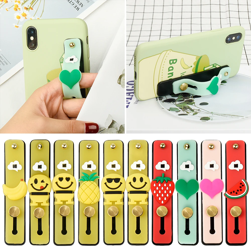 

Cartoon Wrist Strap Finger Ring stand For mobile phone Smartphone Stand Holder For iphone Smart Phone Mount holder accessories