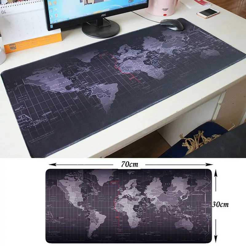 

Gaming Mouse Pad Large Mouse Pad Gamer Mouse Mat Computer Mousepad Rubber Surface World Map Mause Pad Keyboard Desk Mat Game