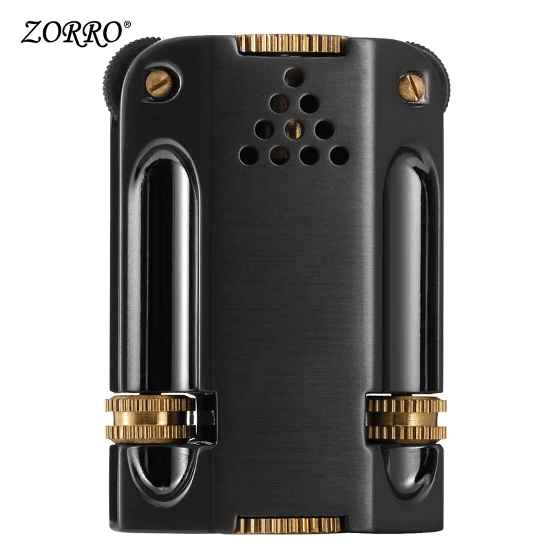 

Zorro Kerosene Lighter Windbreak Double Grinding Wheel Torch Creative Personality Retro-vintage Lighter Engraving for Men