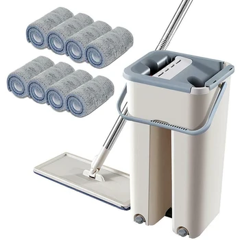 

Free Hand Wash Flat Mop Cleaning Lazy Tool Kit 360 Degree Rotating Tile Marble Floor for Home MYDING