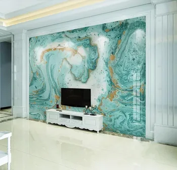 

CJSIR Custom Wallpaper Mural European Abstract Blue Marbled Background Papel De Parede Wall Papers Home Decor 3d Wallpaper
