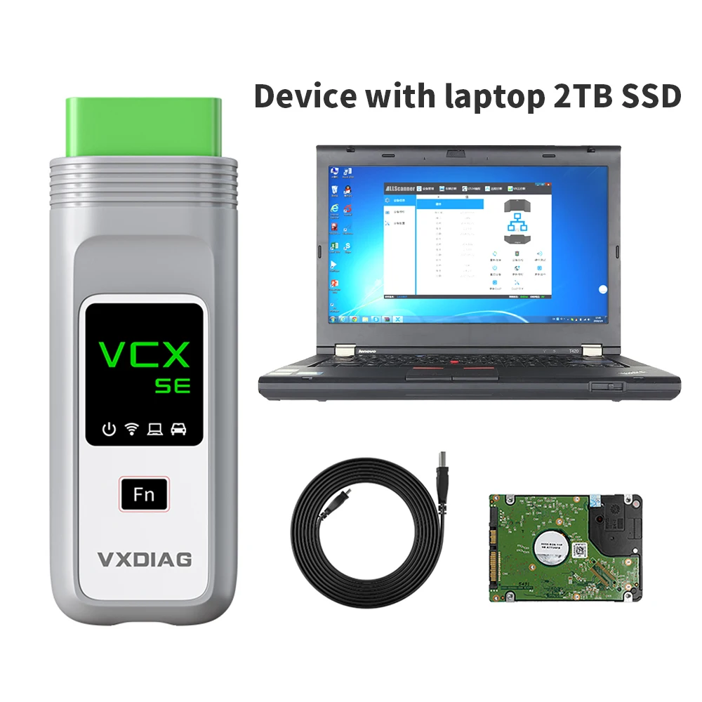 Диагностический сканер VXDIAG Mini VCX SE для всех моделей автомобилей с ноутбуком T420 obd 2