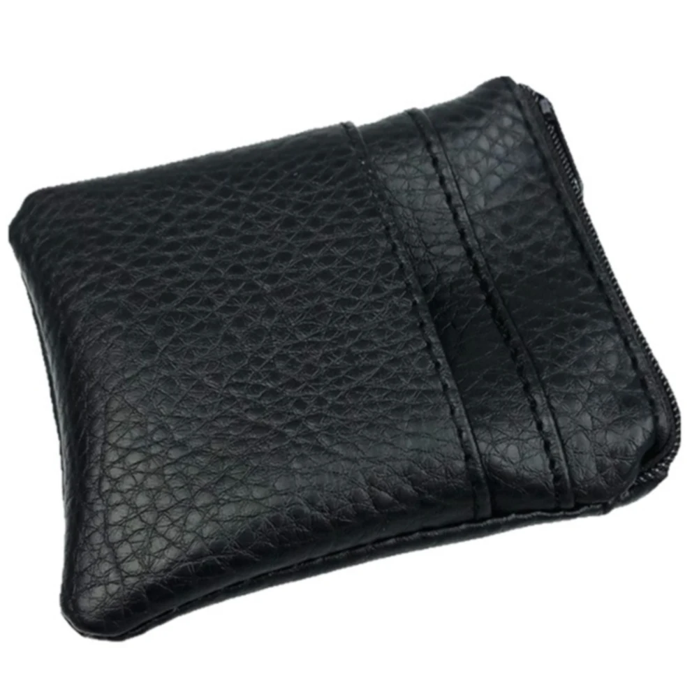 

Coin Purse Small Card Holder Short Solid Storage Zipper Key Casual Large Capacity Men Wallet Fashion Soft Synthetic PU